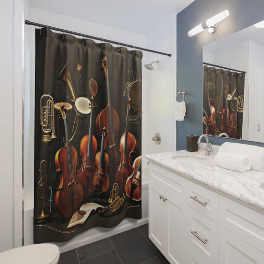 Shower Curtain Printed With Exclusive, High-Res, Full Color Beautiful Image.