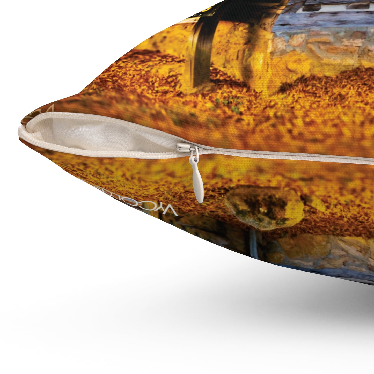 Spun Polyester Square Pillow Printed With Exclusive, High-Res, Full Color Beautiful Image