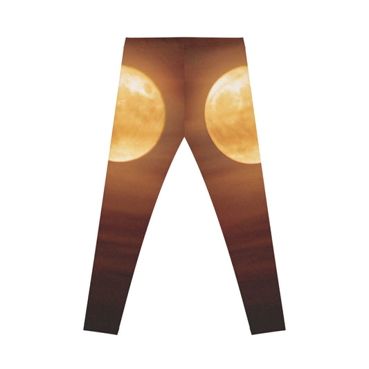 Sunset Moon Leggings — Women's Cosmic Yoga Leggings