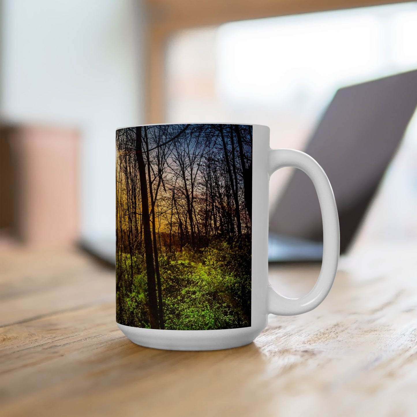 Beautiful 15oz Ceramic Coffee Mug Printed With a Magnificent Natural Landscape image.