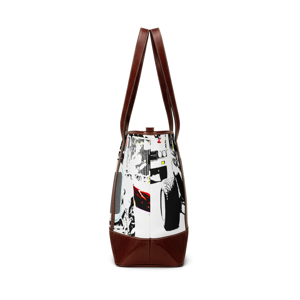 Vintage Hot Rod Tote Handbag — Retro Car Art Shoulder Bag