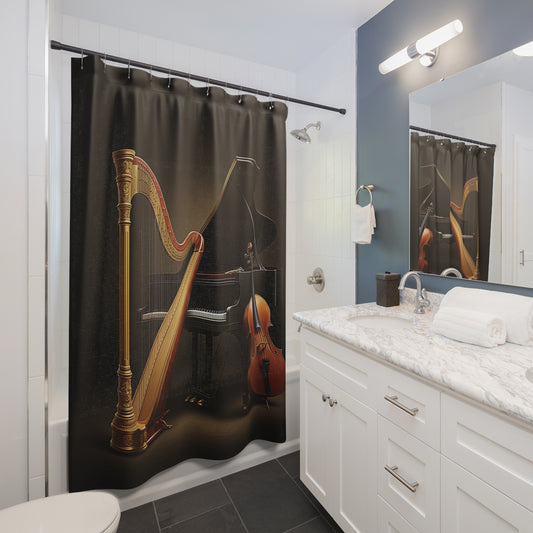 Shower Curtain Printed With Exclusive, High-Res, Full Color Beautiful Image.