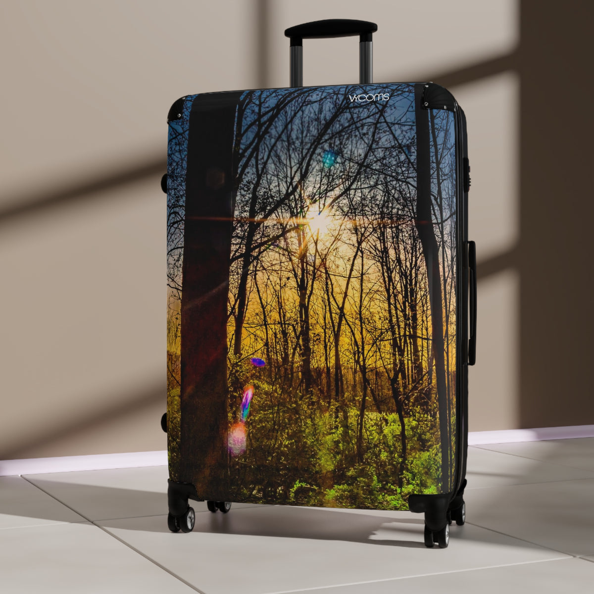 Sunlit Forest Carry-On Suitcase – Nature Landscape Travel Luggage