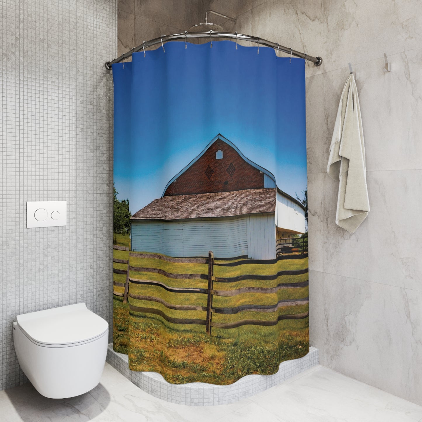 Shower Curtain Printed With Exclusive, High-Res, Full Color Beautiful Image.