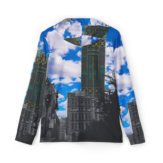 Midtown Manhattan Building Landscape Warmup Hoodie - Manhattan Buildings Edition