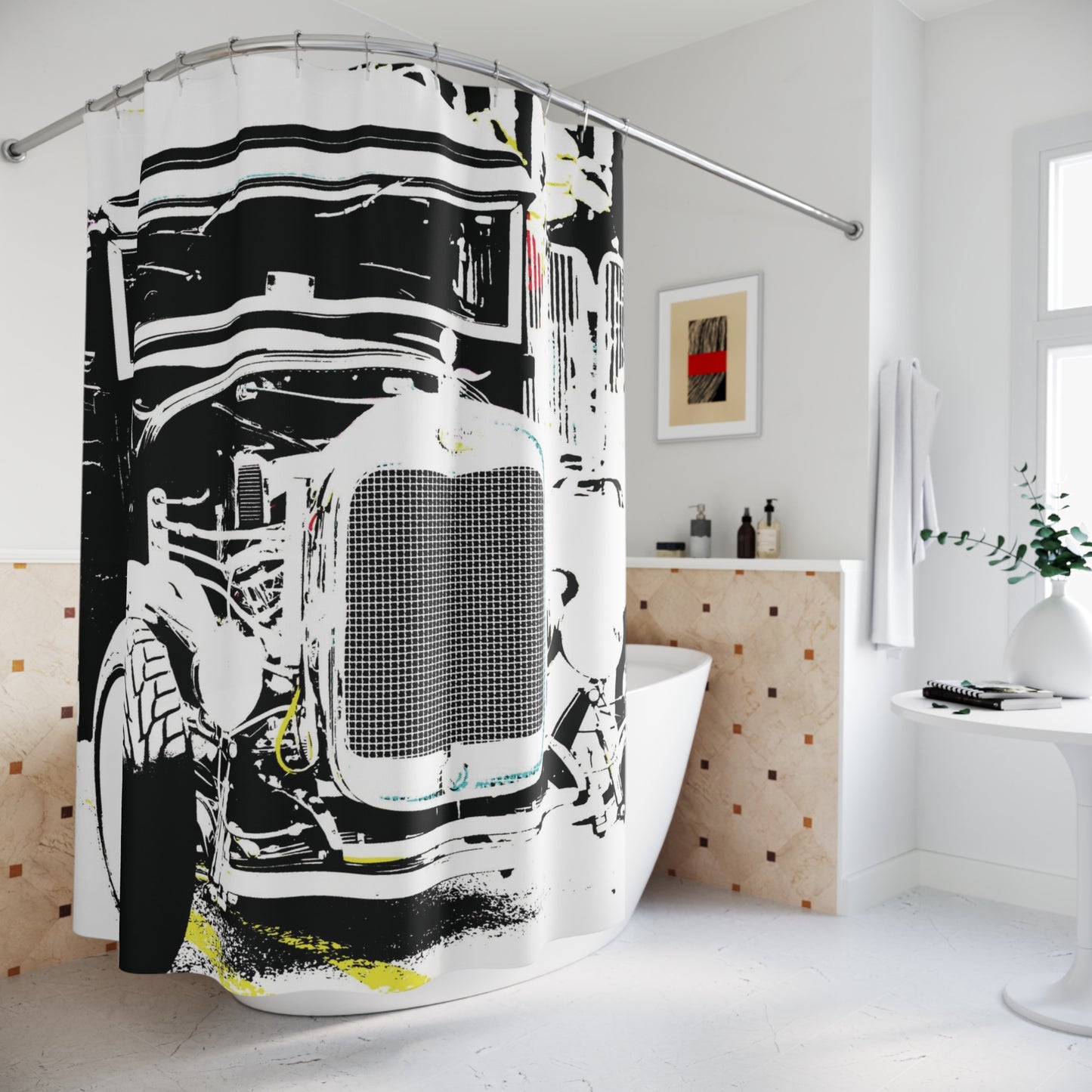 Shower Curtain Printed With Exclusive, High-Res, Full Color Beautiful Image.