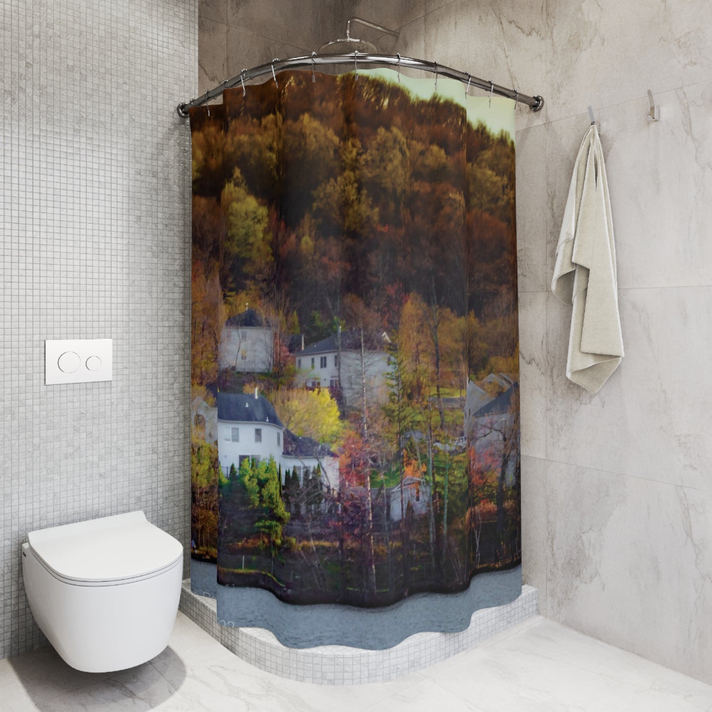 Shower Curtain Printed With Exclusive, High-Res, Full Color Beautiful Image.