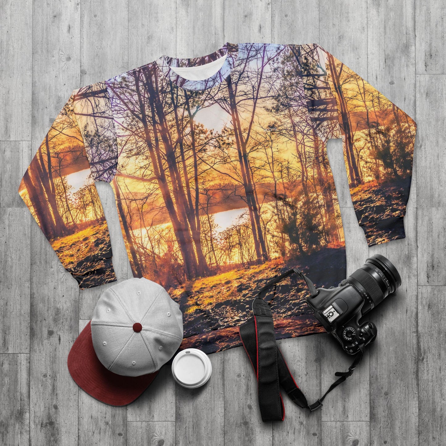 Scenic Sunrise Forest Sweatshirt — Nature Crewneck