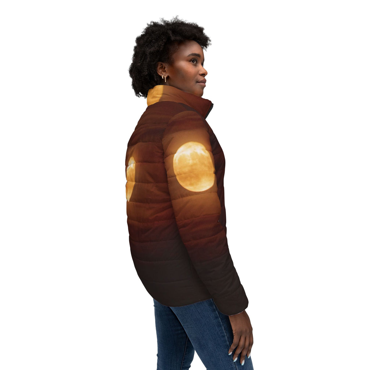 Women's Puffer Jacket - Amber Moon Nocturne