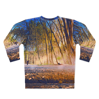 Forest Path Sweatshirt — Scenic Woodland Autumn Crewneck