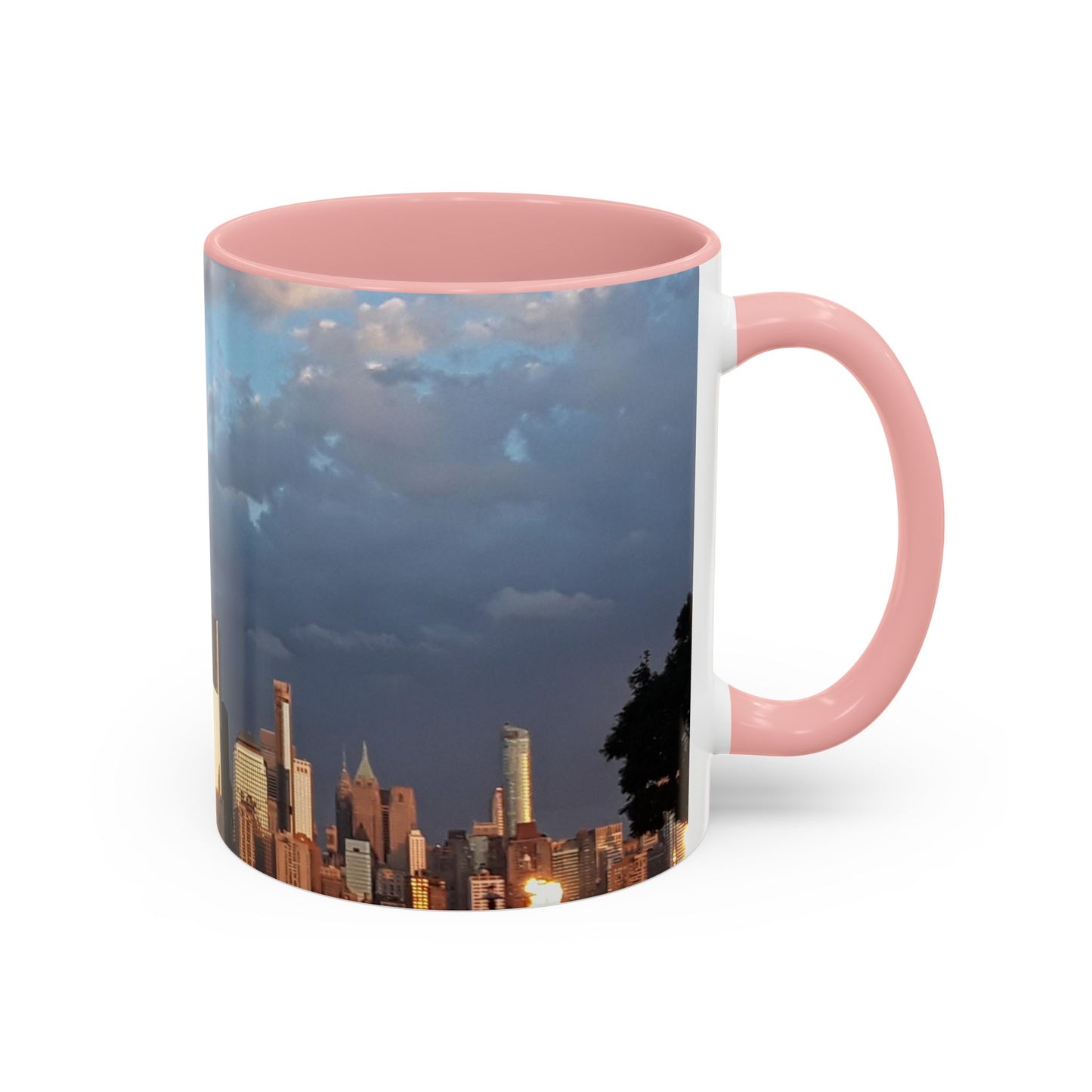 Two Tone Ceramic 11oz. Mug, Printed with a High-Res Image of  New  York City View.