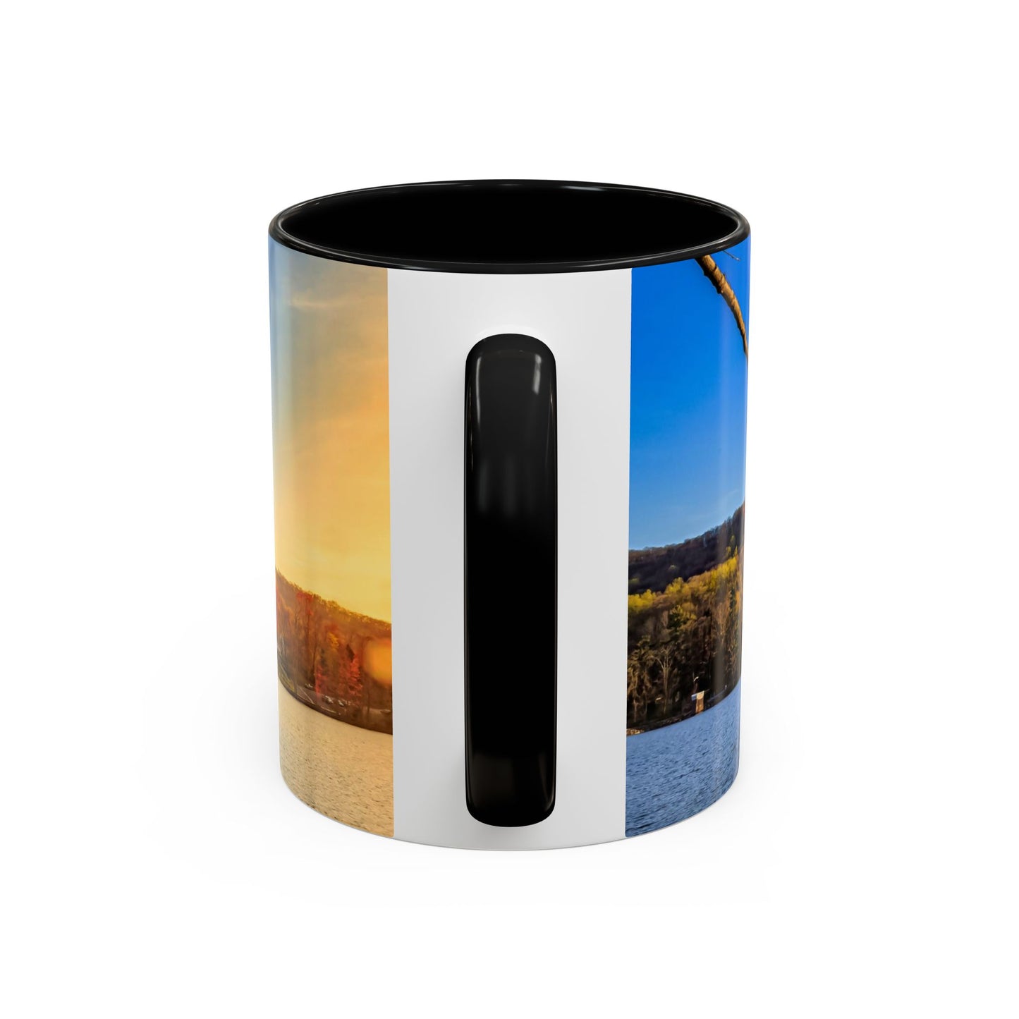 Two Tones, 11oz Accent, Ceramic Coffe Mug with Elegant High-Res, Full Color Natural Landscape Image.