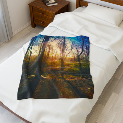 Velveteen Plush Blanket with beautiful photo image.