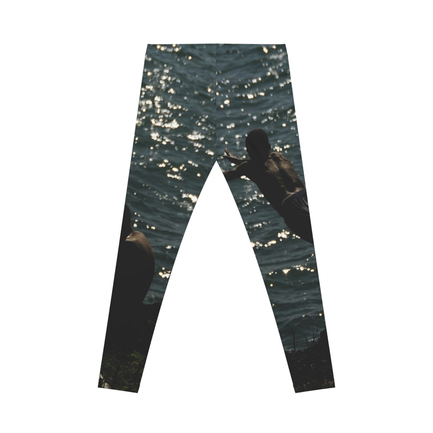 Dominican Haina Port Scene Leggings — Boys Jumping Into Water