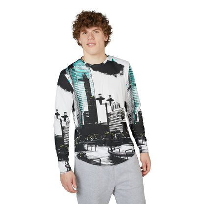 Long Sleeve Shirt - Glass Tower Noir at Exchange Place, NJ.