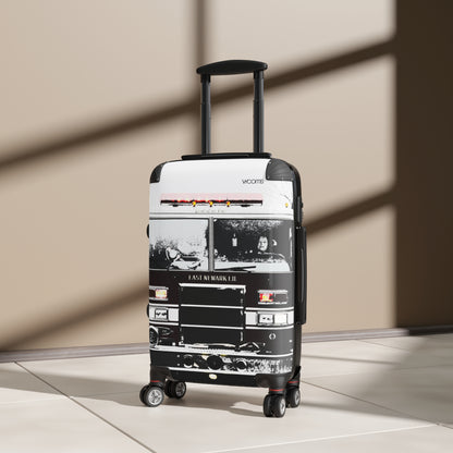 Vintage Fire Truck Carry-On Suitcase — Retro Emergency Vehicle Luggage