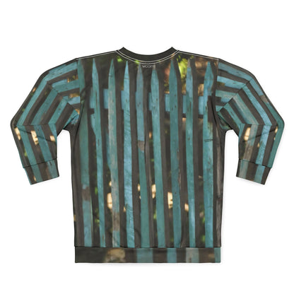 Striped Teal Fence Pattern Sweatshirt