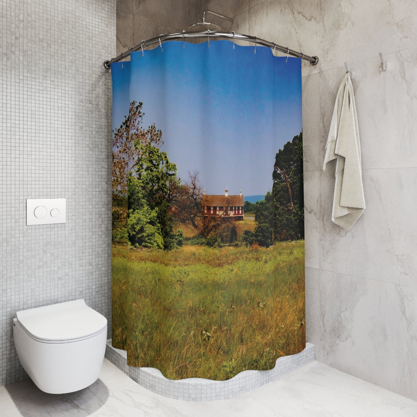 Shower Curtain Printed With Exclusive, High-Res, Full Color Beautiful Image.