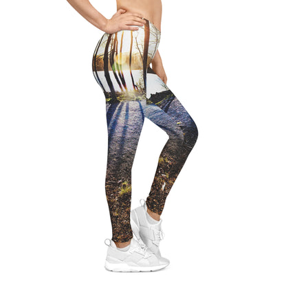Lakeside Glow Premium Leggings– Sunset Reflection Edition