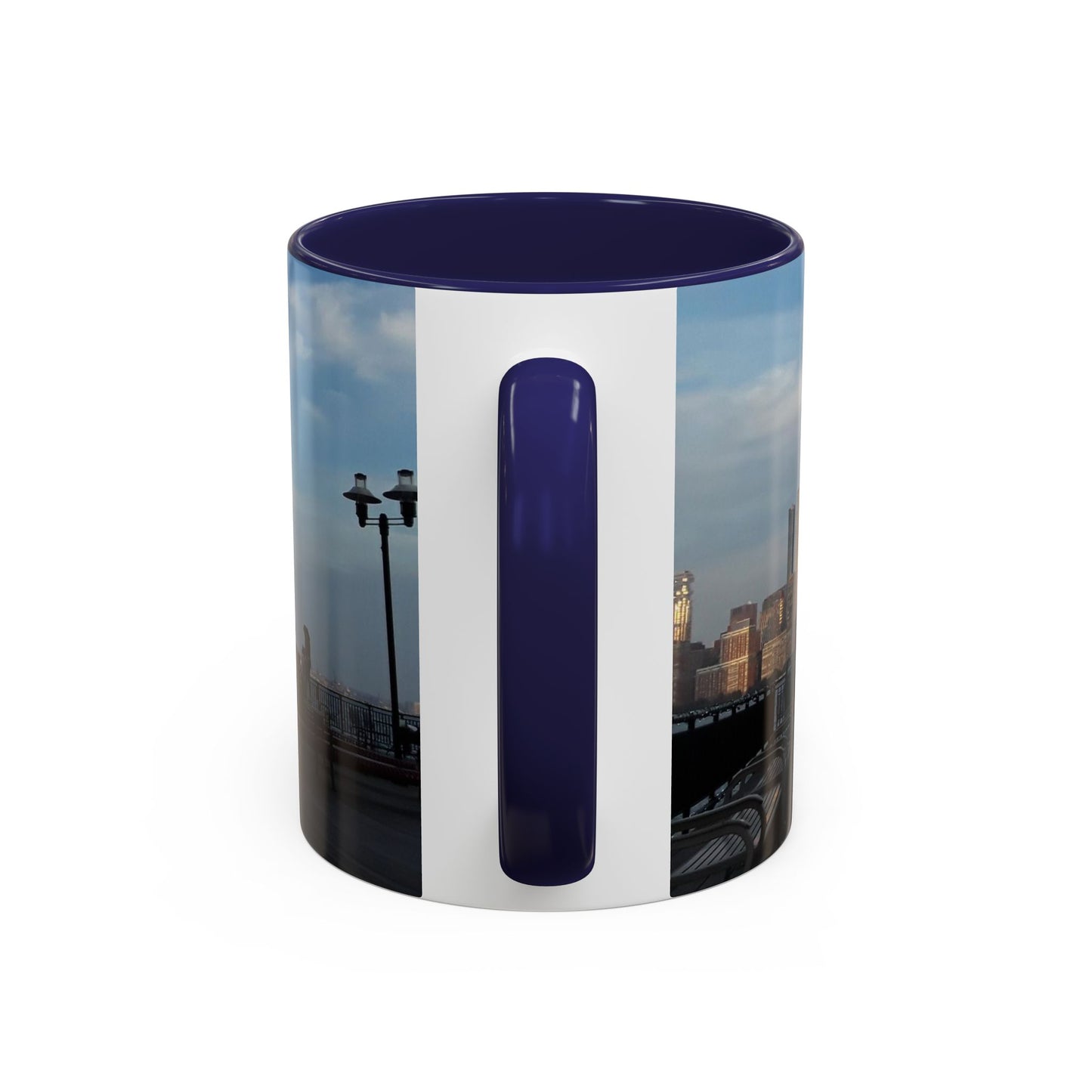 Two Tone Ceramic 11oz. Mug, Printed with a High-Res Image of  New  York City View.