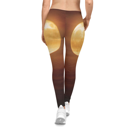 Sunset Moon Leggings — Women's Cosmic Yoga Leggings