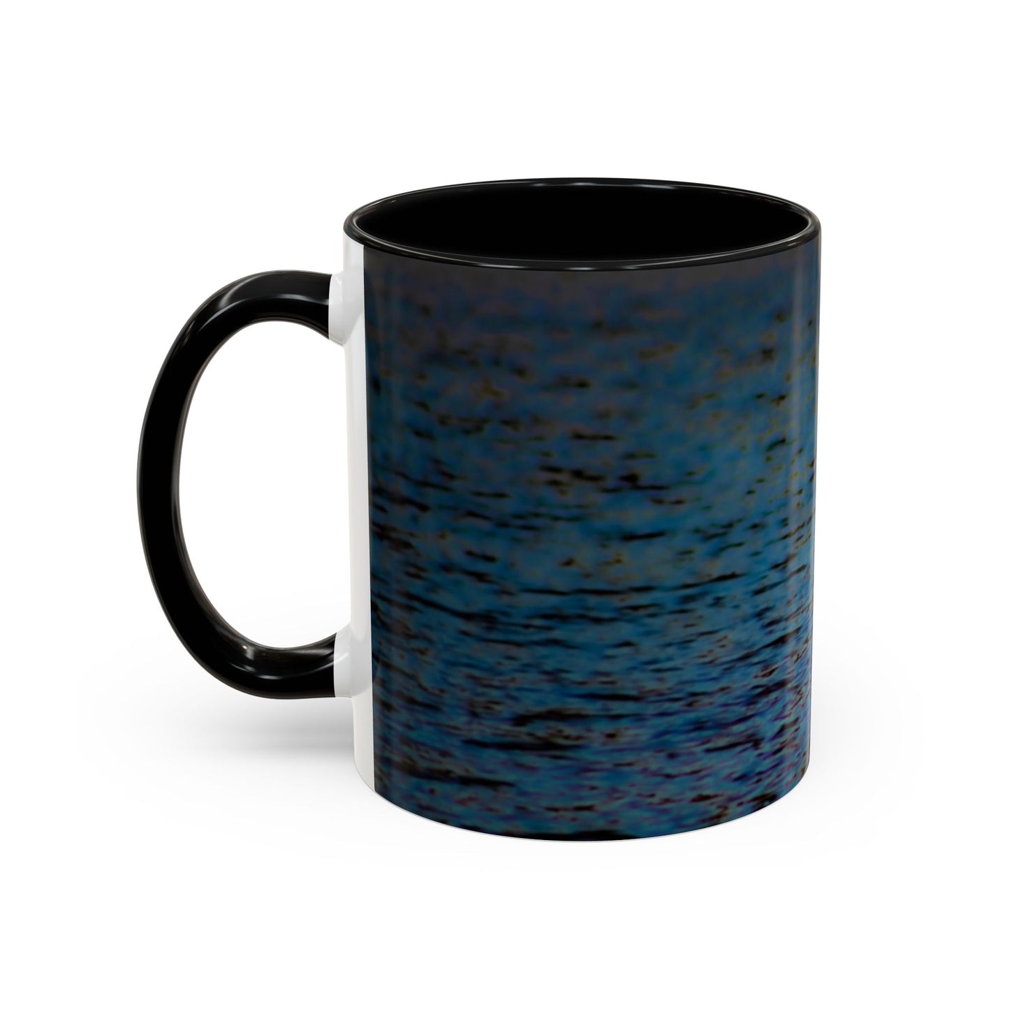 Two Tones, 11oz Ceramic Coffe Mug with Elegant High-Res, Full Color Natural Landscape Image.