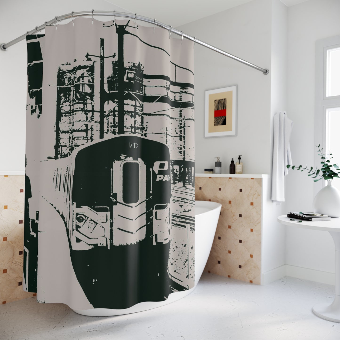 Shower Curtain Printed With Exclusive, High-Res, Full Color Beautiful Image.