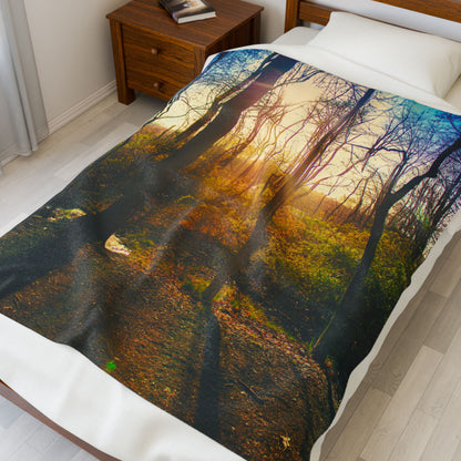 Velveteen Plush Blanket with beautiful photo image.