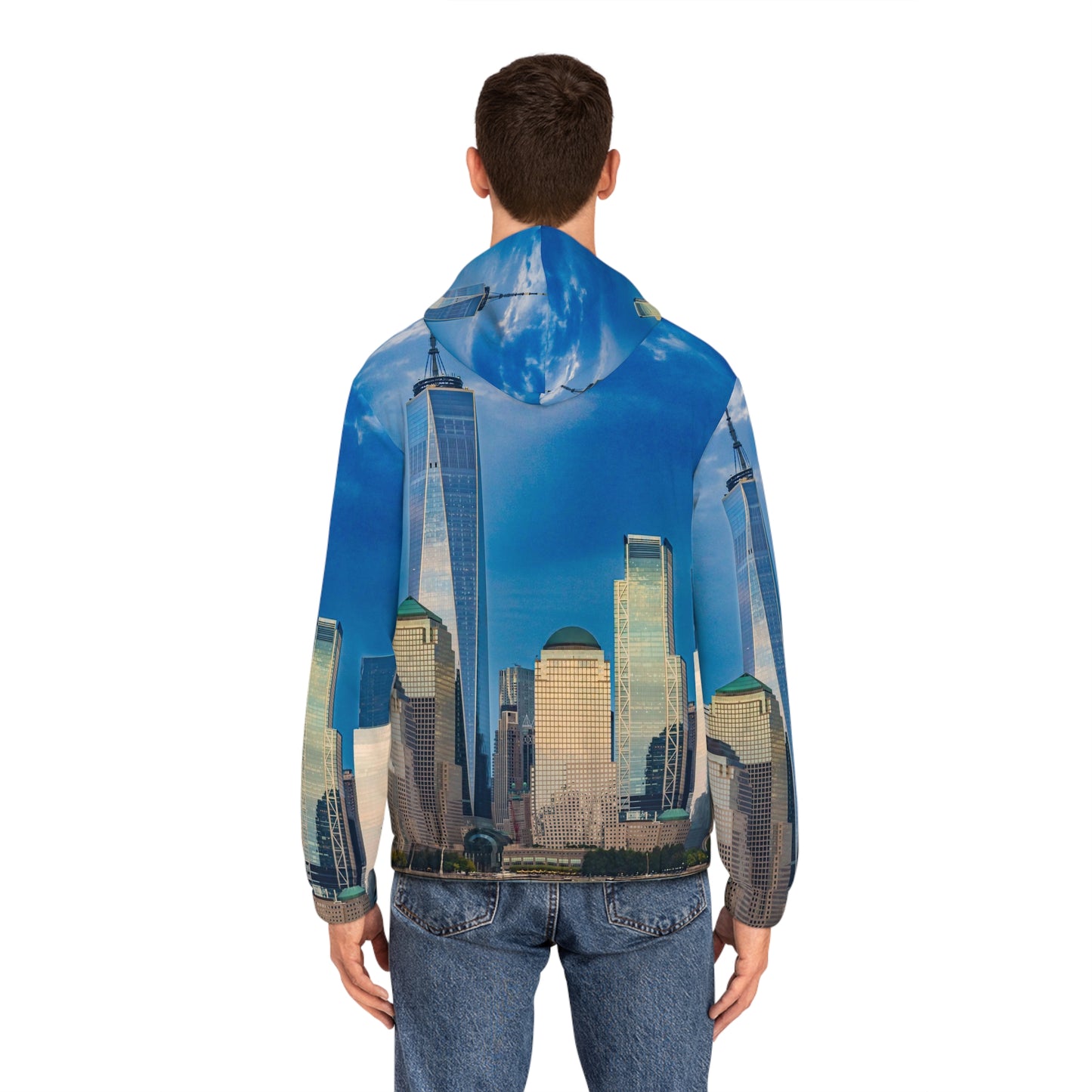 Skyline Zip-Up Hoodie — New York City One World Trade Center