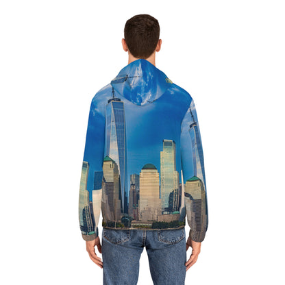 Skyline Zip-Up Hoodie — New York City One World Trade Center