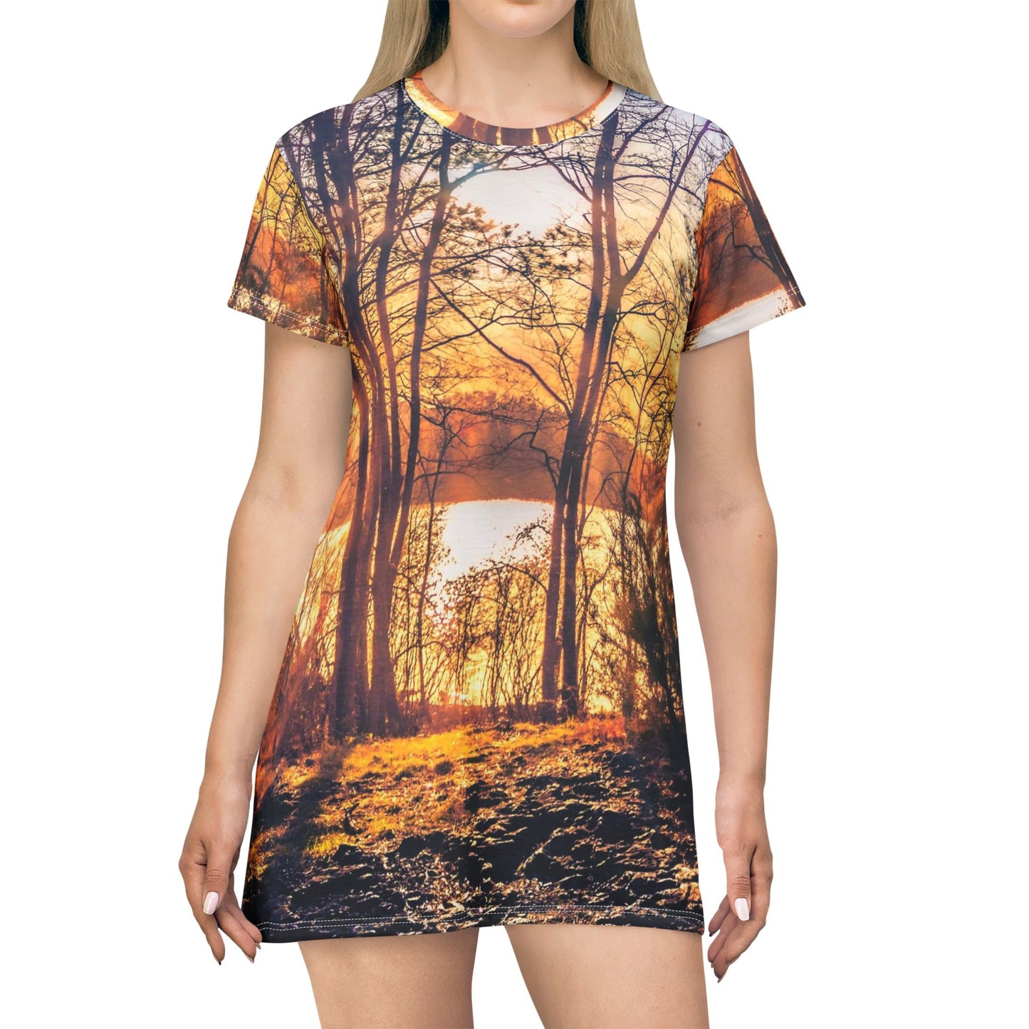 Sunset Forest Dress — Scenic Lake View