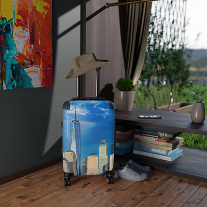 New York Skyline Carry-On Suitcase — One World Trade Center Cityscape Travel Luggage