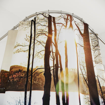 Shower Curtain Printed With Exclusive, High-Res, Full Color Beautiful Image.