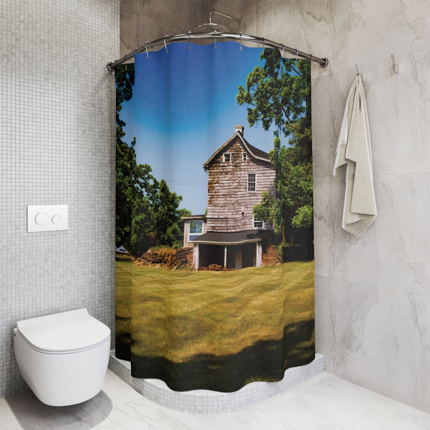 Shower Curtain Printed With Exclusive, High-Res, Full Color Beautiful Image.