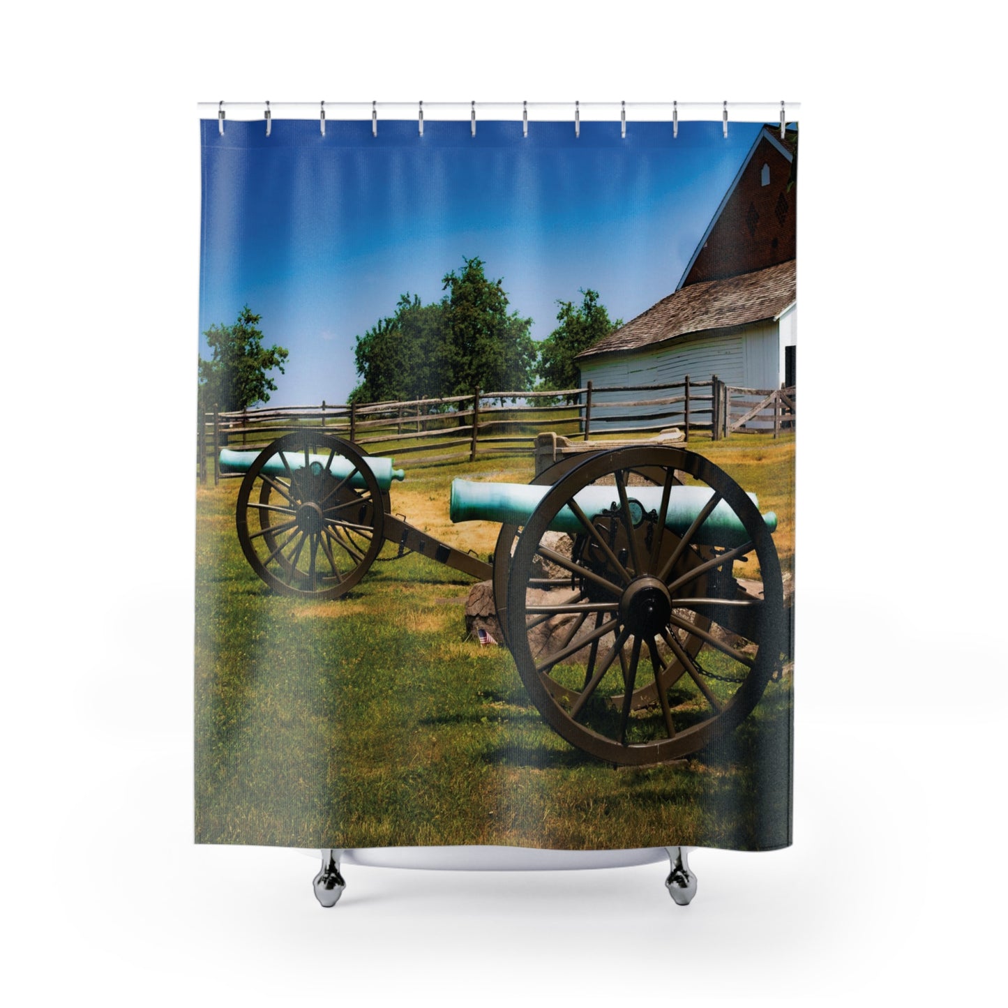 Shower Curtain Printed With Exclusive, High-Res, Full Color Beautiful Image.