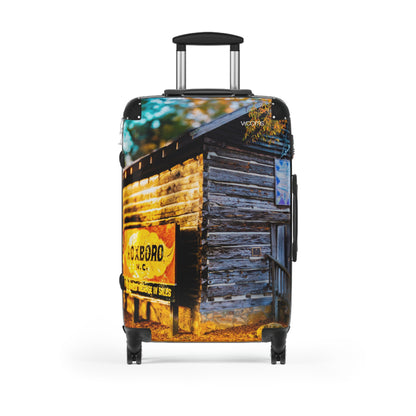 Vintage Roadside Cabin Suitcase - Travel Luggage with Rustic Motif