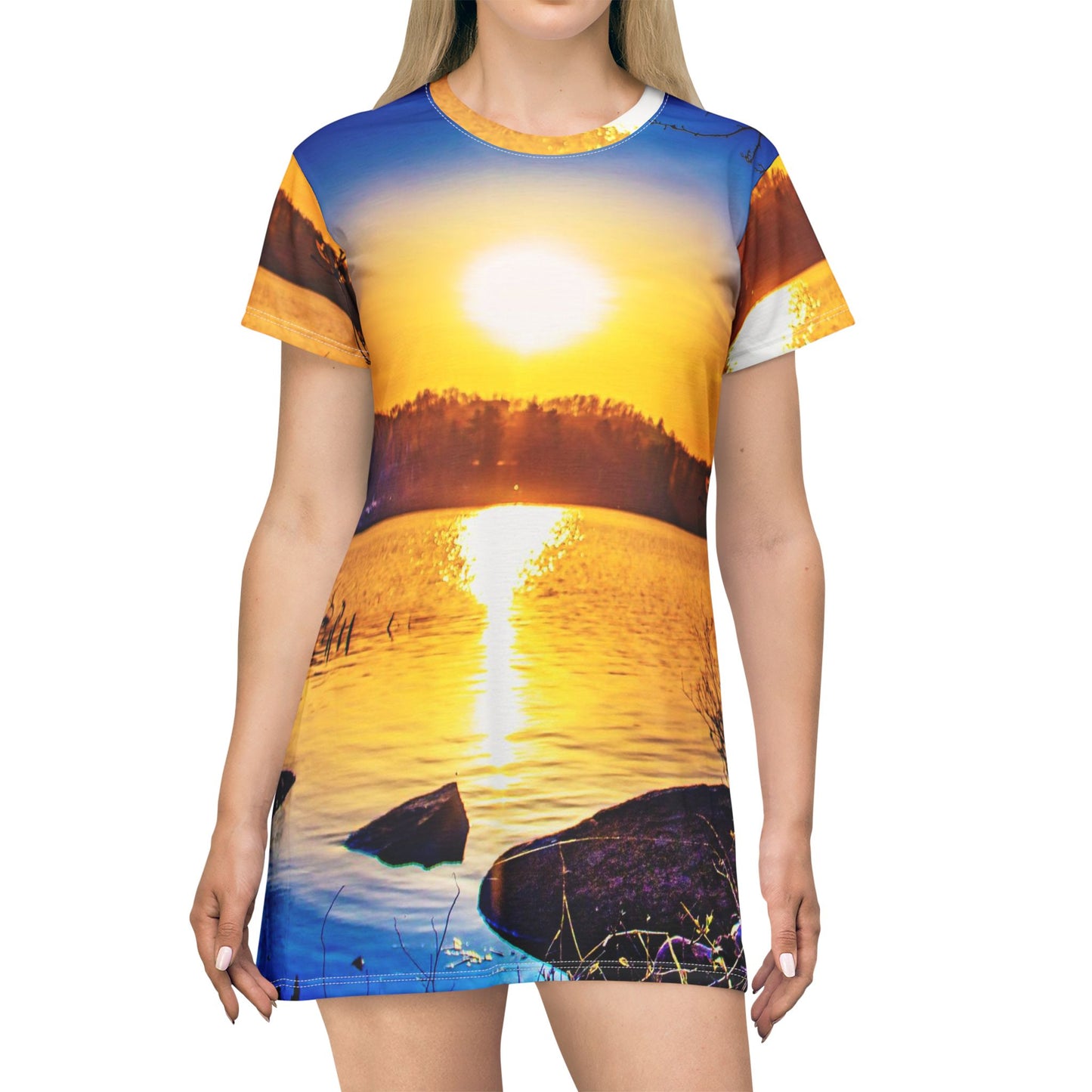 Sunset Lake Dress — Scenic Golden Hour Beachwear