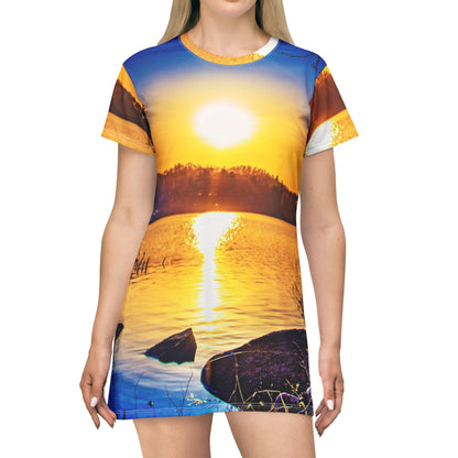 Sunset Lake Dress — Scenic Golden Hour Beachwear