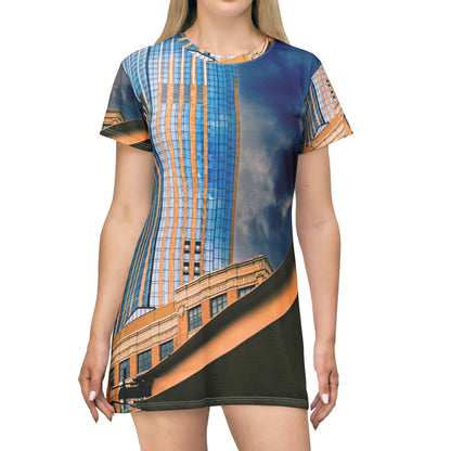 Skyline Photo Dress — Urban Skyscraper