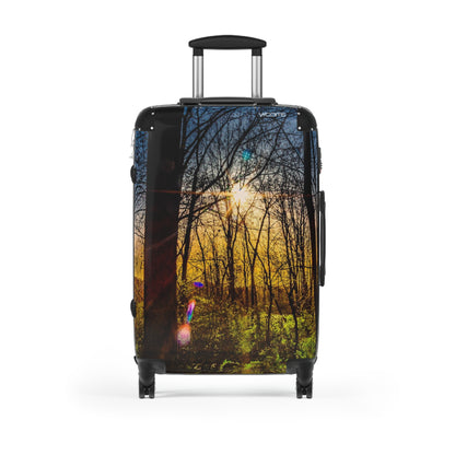 Sunlit Forest Carry-On Suitcase – Nature Landscape Travel Luggage