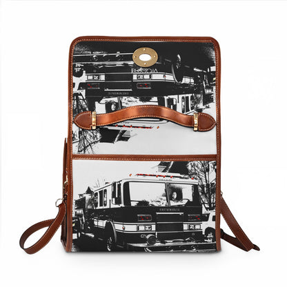 Vintage Fire Truck Bag —  Print Waterproof Satchel