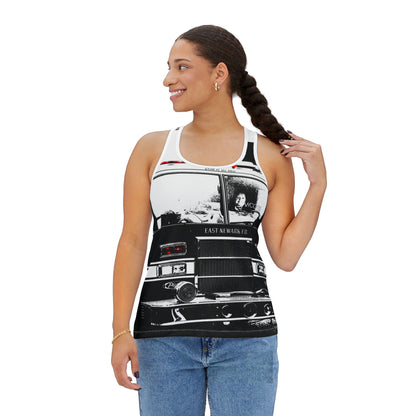 Retro Fire Truck Women's Tank Top — Vintage Firefighter Engine Graphic