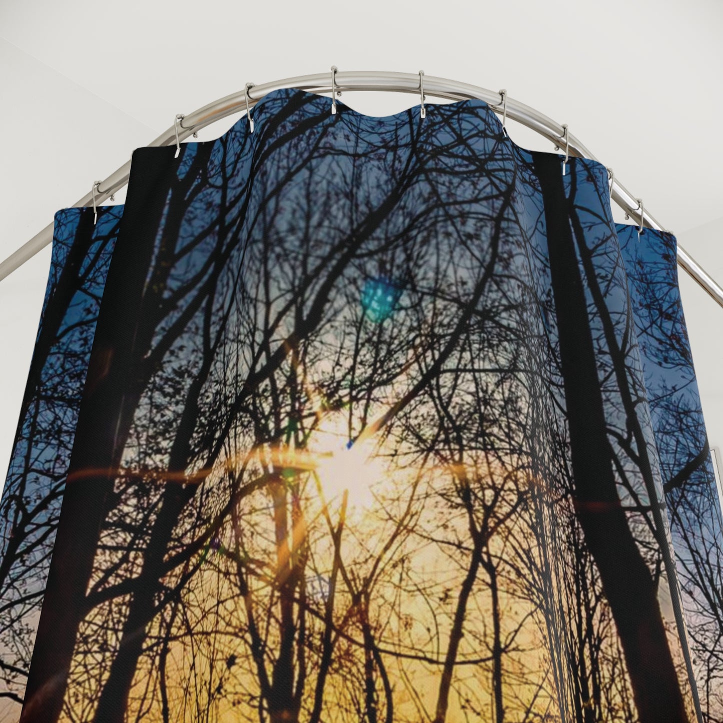 Shower Curtain Printed With Exclusive, High-Res, Full Color Beautiful Image.