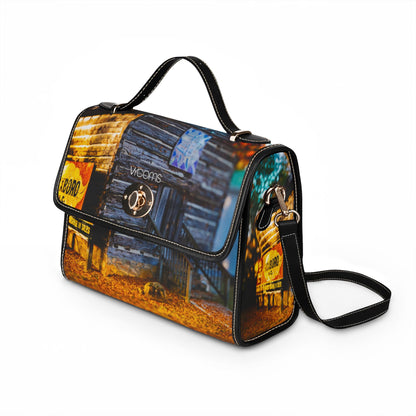 Rustic Cabin Autumn Waterproof Canvas Bag —