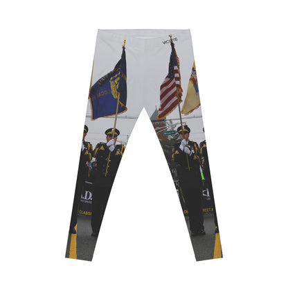 Patriotic Parade Leggings — American Flag Color Guard