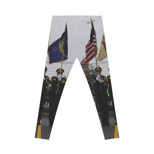 Patriotic Parade Leggings — American Flag Color Guard