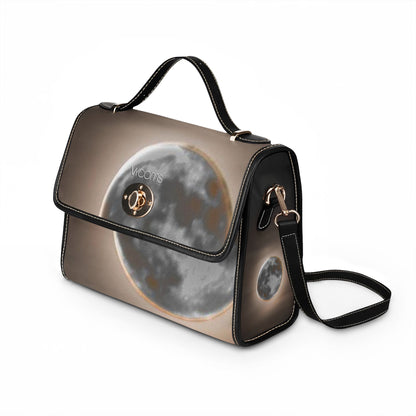 Dramatic Night Full Moon Waterproof Canvas Bag