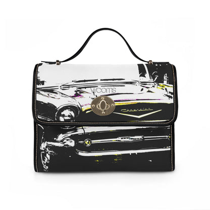 1950s Red Vintage Car Waterproof Canvas Bag