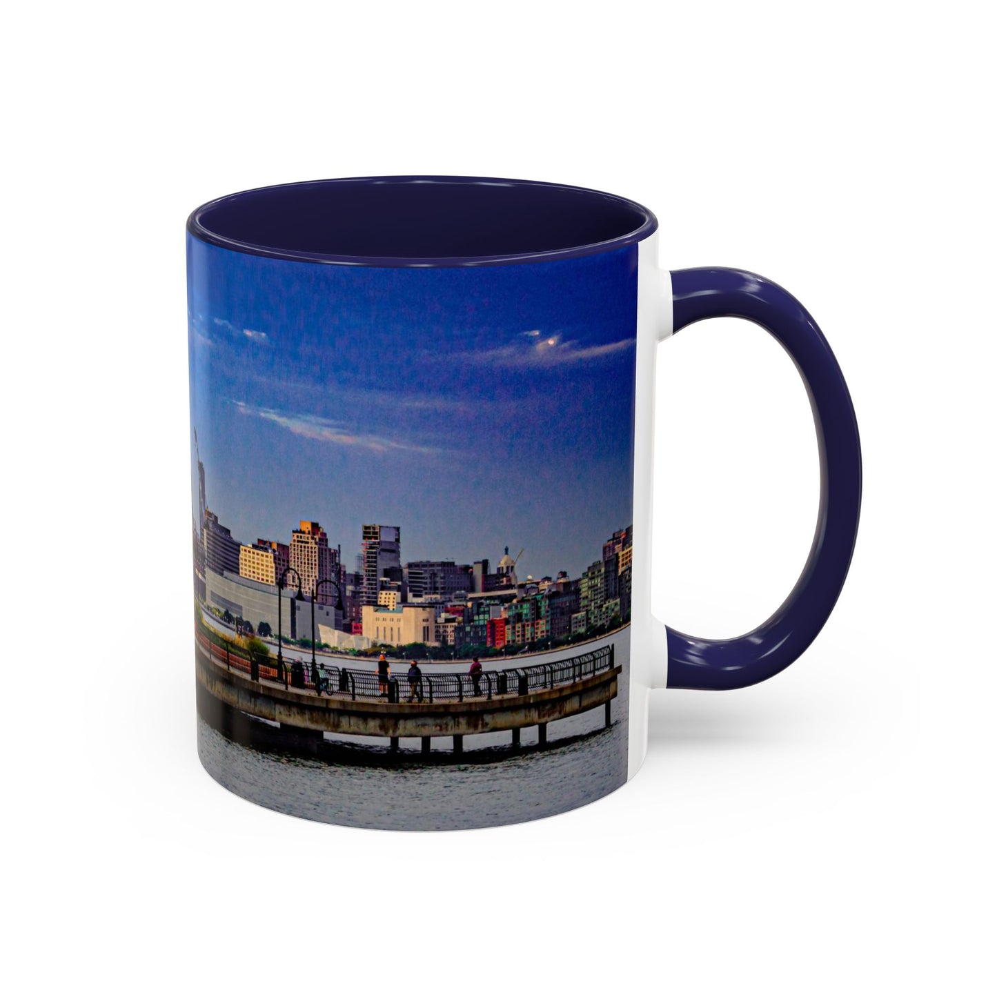 Two Tone 11oz Ceramic, Coffe Mug, Printed with a High-Res Elegant New New York City View Image