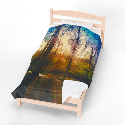 Velveteen Plush Blanket with beautiful photo image.